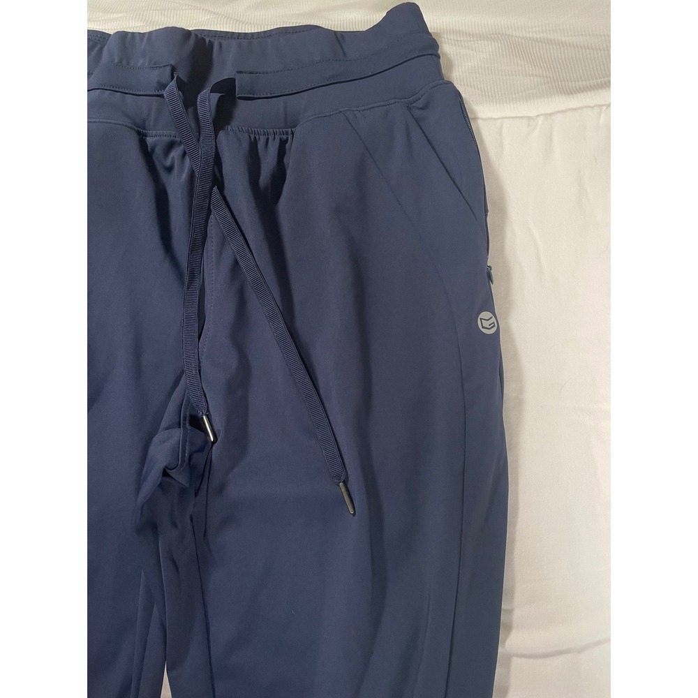 G Gradual Womens Navy Blue Athletic Joggers Pockets Drawstring Pants Size XS - Picture 3 of 6